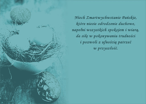 Niebieska kartka z życzeniami